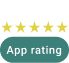 5.0 app rating on Google Play